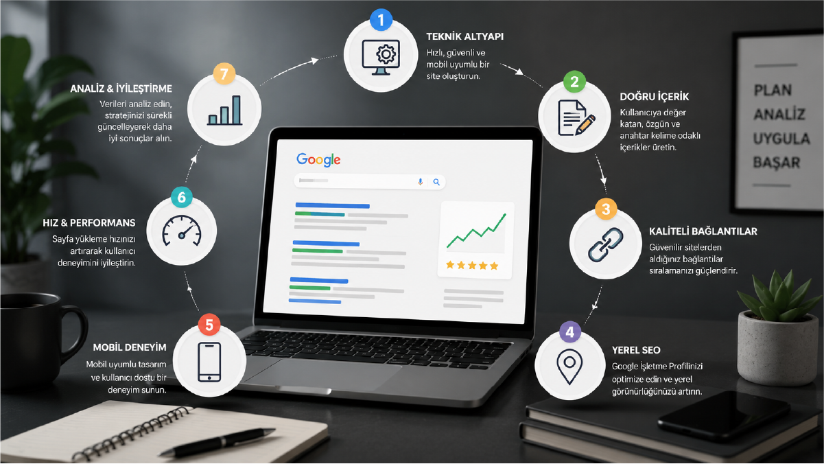 Google’da Üst Sıralara Çıkmanın Temel Adımları