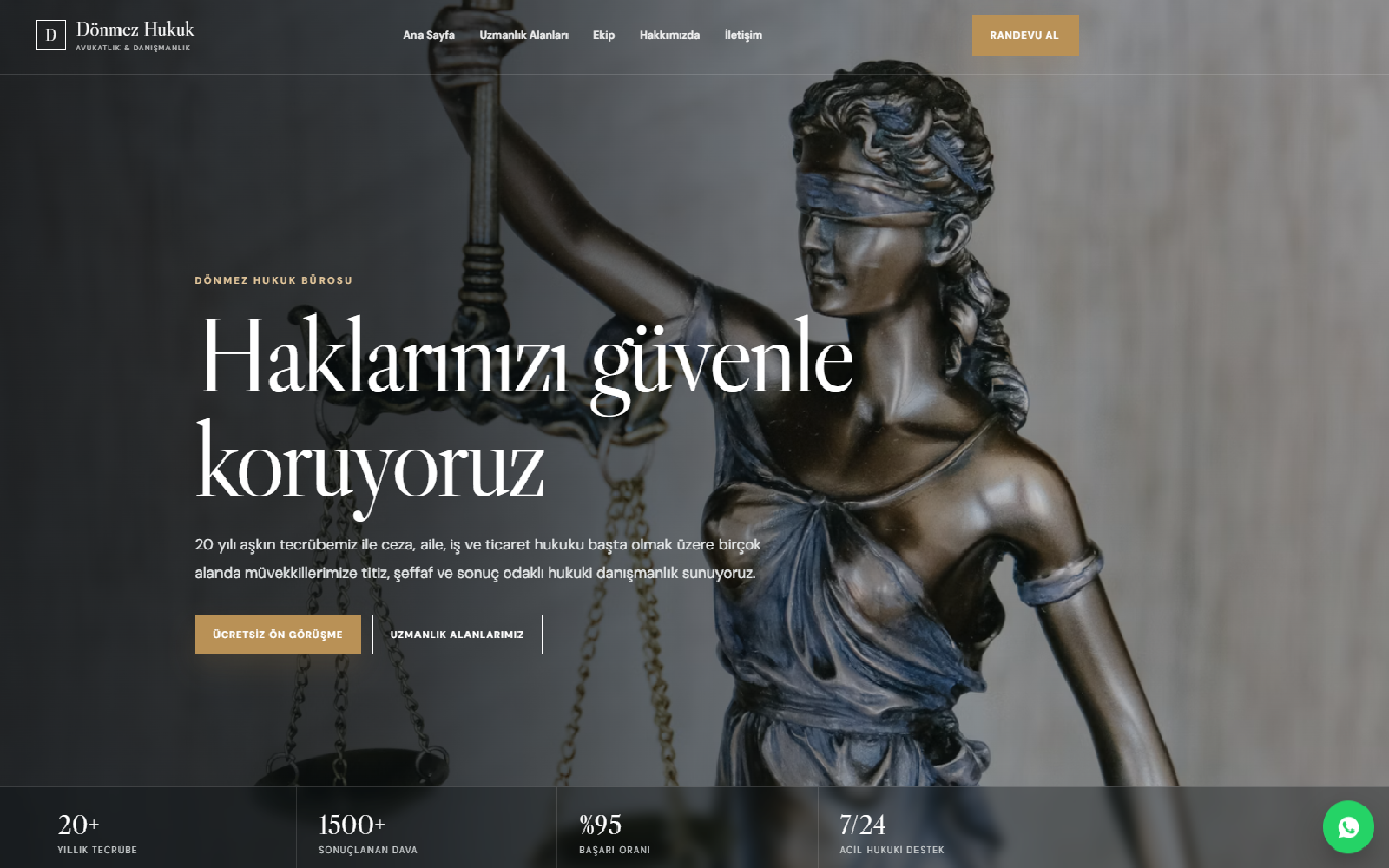 Dönmez Hukuk demo web sitesi referans çalışması
