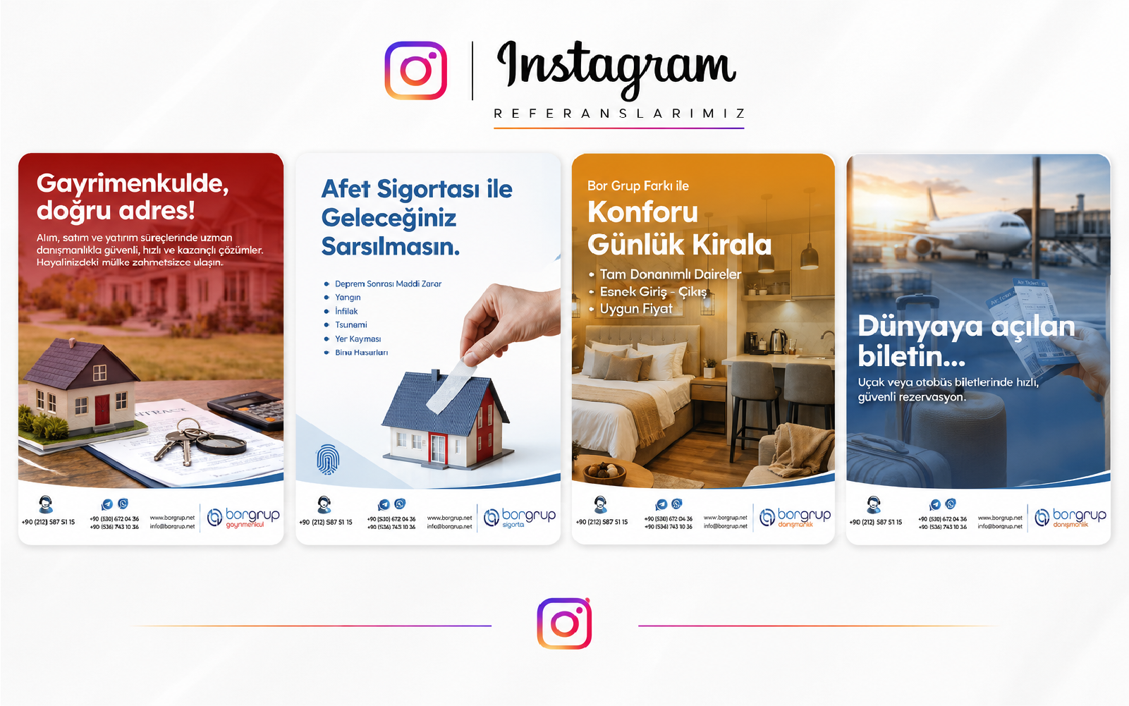 BOR Şirketler Grubu sosyal medya referans çalışması
