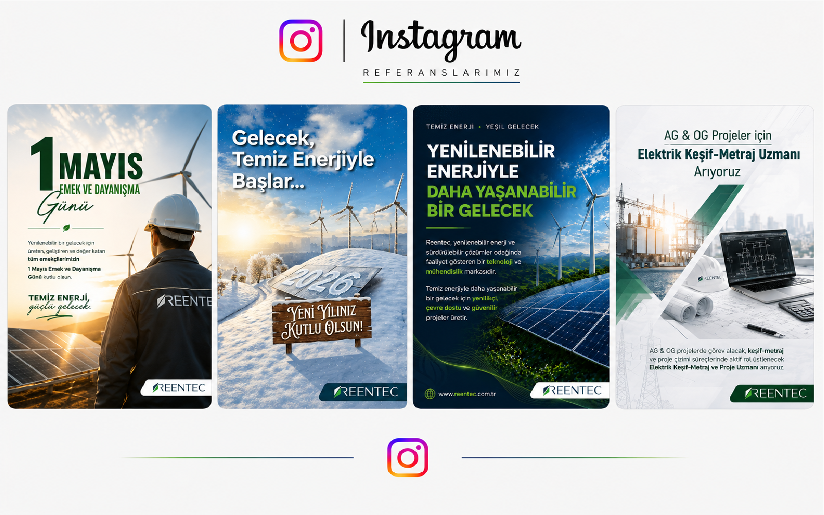 Reentec Enerji sosyal medya referans çalışması